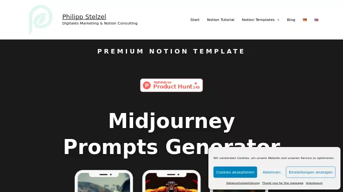 Midjourney Prompt Generator — платная нейросеть   для генерации промптов. Бесплатная версия с ограниченным функционалом, есть платные тарифы.