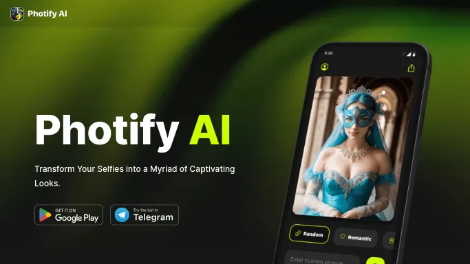 Photify AI — бесплатная нейросеть   для редактирования изображений,  для создания изображений. Бесплатная версия с ограниченным функционалом, есть платные тарифы.