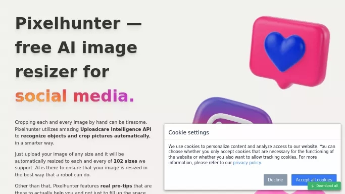 Pixelhunter — бесплатная нейросеть   для редактирования изображений,  для SMM. 
