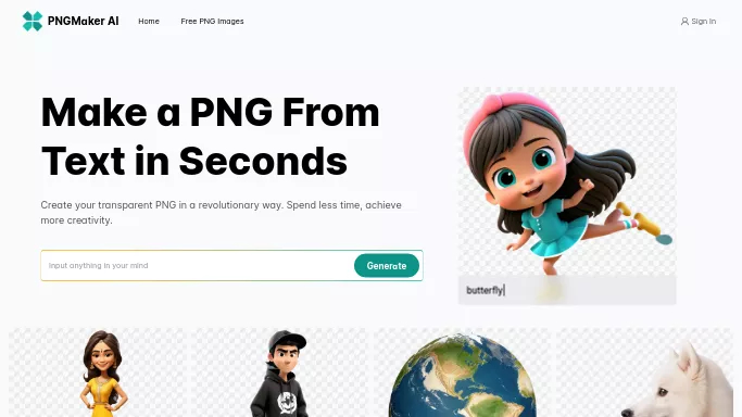 PNGMaker — бесплатная нейросеть   для создания изображений. 