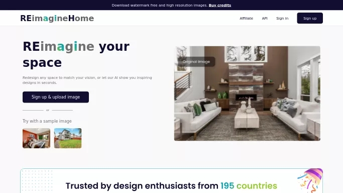 REimagine Home — бесплатная нейросеть   в сфере недвижимости и архитектуры. 