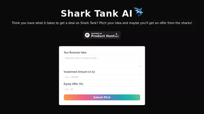 SharkTank AI — бесплатная нейросеть   для маркетинга,  для работы с финансами. 