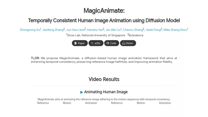MagicAnimate — бесплатная нейросеть   Open Source,  для редактирования изображений. 