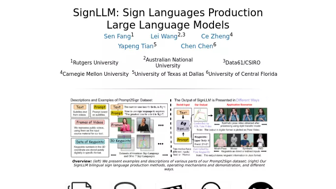 SignLLM — бесплатная нейросеть  : ожидаемый в ближайшее время релиз, , модели LLM. 