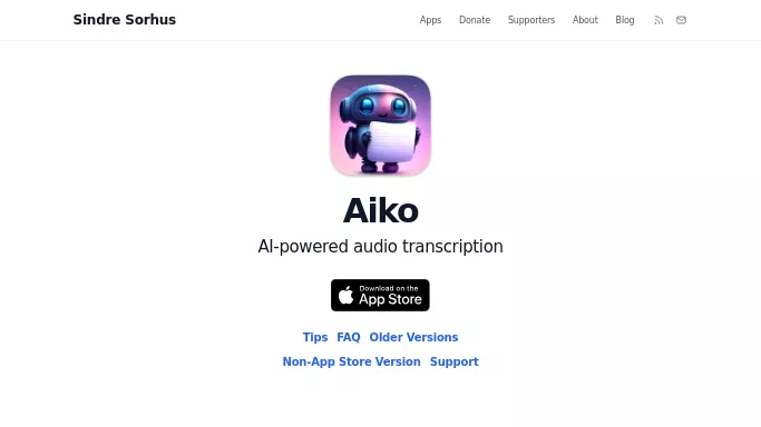 Aiko — бесплатная нейросеть   для транскрибации аудио и видео,  для повышения продуктивности,  для помощи в образовании. 