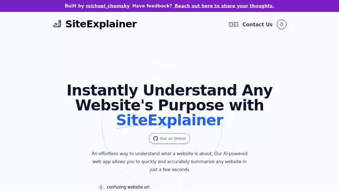 SiteExplainer — бесплатная нейросеть   для суммаризации текста,  для повышения продуктивности,  для помощи в образовании,  для научно-исследовательской деятельности. 