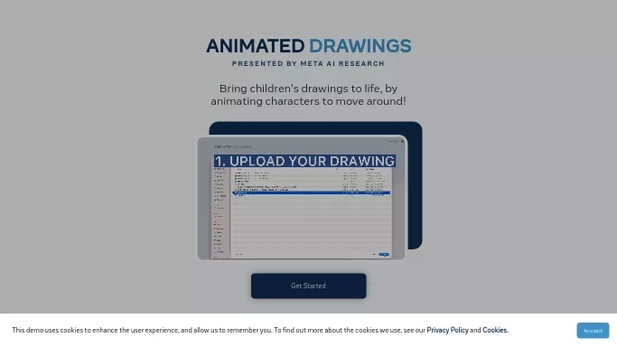 Animated Drawings — бесплатная нейросеть   для развлечений,  для создания изображений. 