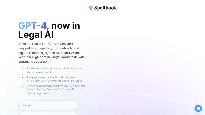 Spellbook — платная нейросеть   в области права,  для написания текста, для помощи в автоматизации. 