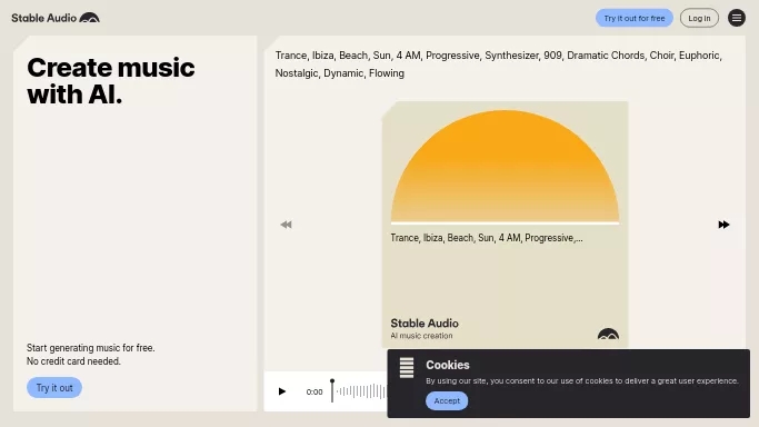 Stable Audio 2 — бесплатная нейросеть   для создания музыки. 