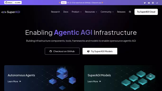 SuperAGI — бесплатная нейросеть  , автономные ИИ (AGI),  Open Source. 