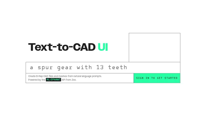 Text-to-CAD UI — бесплатная нейросеть   для 3D и анимации. 