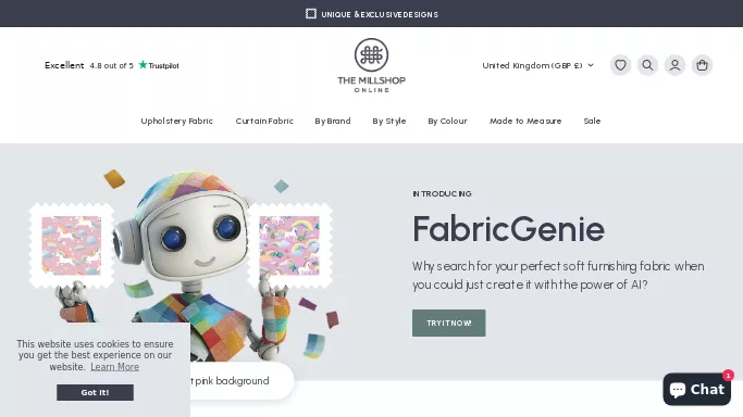 FabricGenie — бесплатная нейросеть   для стиля и моды. Бесплатная версия с ограниченным функционалом, есть платные тарифы.