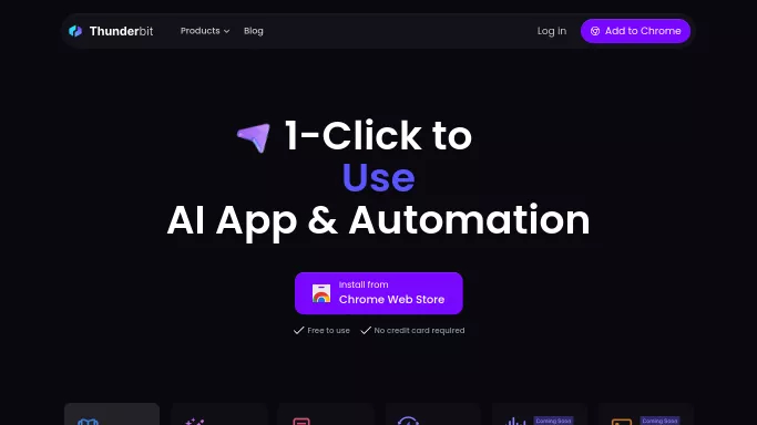 Thunderbit — бесплатная нейросеть  для помощи в автоматизации, , расширения ChatGPT. 