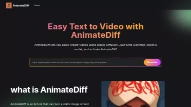 Нейросеть AnimateDiff - Генерация видео