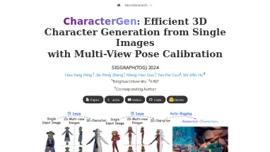 Нейросеть CharacterGen - 3D и анимация,Open Source