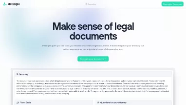 Нейросеть Detangle AI - Право,Суммаризация текста,Продуктивность,Образование