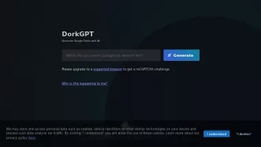 Нейросеть DorkGPT - Расширения ChatGPT,Поисковые системы