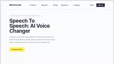Нейросеть AI Voice Changer by ElevenLabs - Редактирование аудио