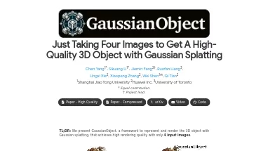 Нейросеть GaussianObject - 3D и анимация,Open Source