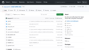 Нейросеть Chat with MLX - Open Source,Модель LLM