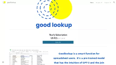 Нейросеть Goodlookup - Таблицы и PDF