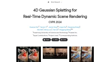 Нейросеть 4D Gaussian Splatting - 3D и анимация