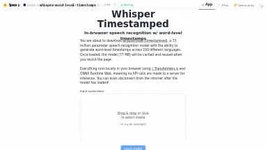 Нейросеть Whisper Timestamped - Транскрибация аудио и видео,Продуктивность,Образование