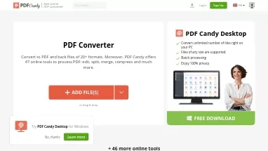 Нейросеть PDF Candy - Таблицы и PDF