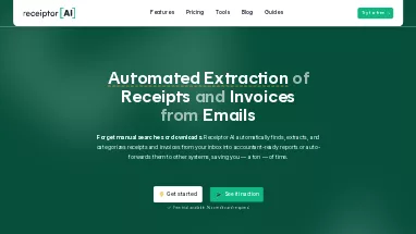 Нейросеть Receiptor.ai - E-mail,Таблицы и PDF,Финансы