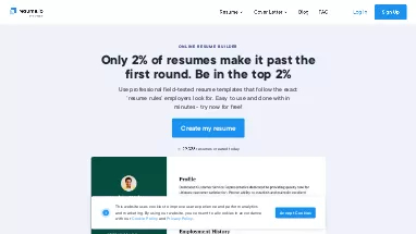 Нейросеть Resume.io - Генерация текста