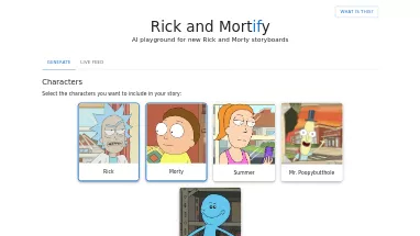 Нейросеть Rick And Mortify - Сторителлинг