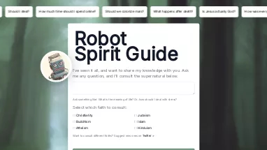 Нейросеть Robot Spirit Guide - Полезные ИИ