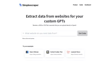 Нейросеть Simplescraper - Расширения ChatGPT