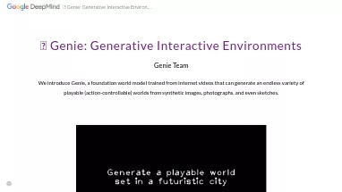 Нейросеть Genie by Deepmind - Игры,Скоро релиз
