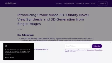 Нейросеть Stable Video 3D - 3D и анимация,Скоро релиз