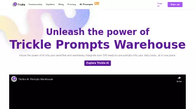 Нейросеть Trickle: Prompts Warehouse - Промпты,Чат-бот,Образование