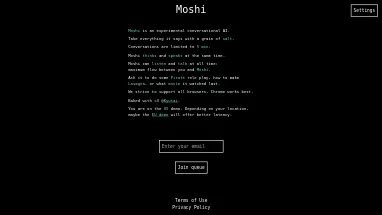 Нейросеть Moshi AI - Чат-бот