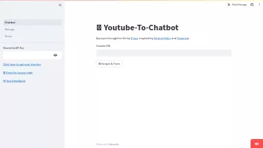 Нейросеть YouTube to Chatbot - Чат-бот,Транскрибация аудио и видео,Продуктивность,Образование
