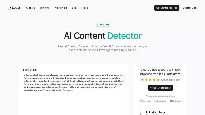 AI Content Detector — бесплатная нейросеть   для определения ИИ,  для копирайтинга. 