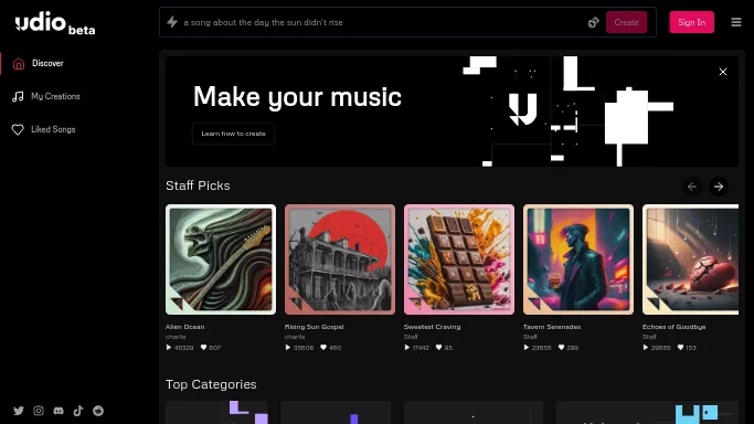 Udio — бесплатная нейросеть   для создания музыки. 