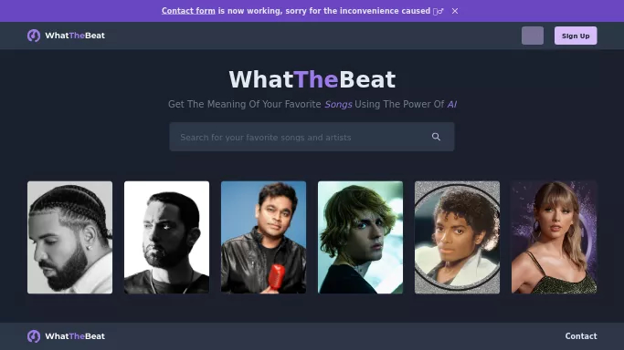 WhatTheBeat — бесплатная нейросеть   для создания музыки. 