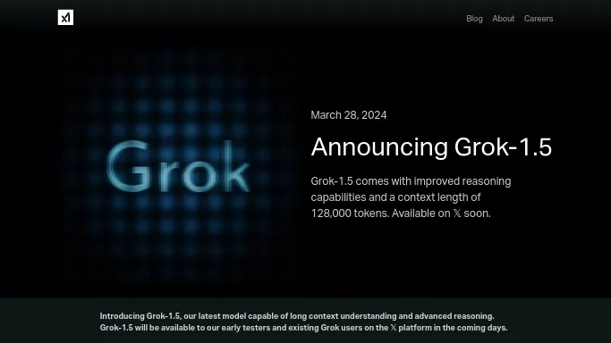 Grok-1.5 — бесплатная нейросеть  : ожидаемый в ближайшее время релиз, , модели LLM. 