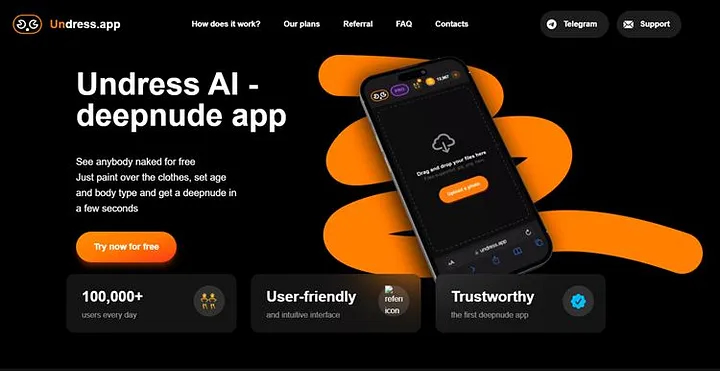 Undress App  - нейросеть для раздевания девушек. Обзор сервиса и 4 альтернативы