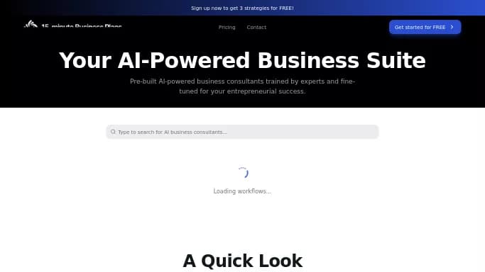 15-minute Business Plans — платная нейросеть   для маркетинга. Бесплатная версия с ограниченным функционалом, есть платные тарифы.