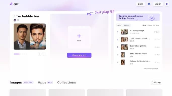 A1.art — бесплатная нейросеть   для создания изображений. Бесплатная версия с ограниченным функционалом, есть платные тарифы.