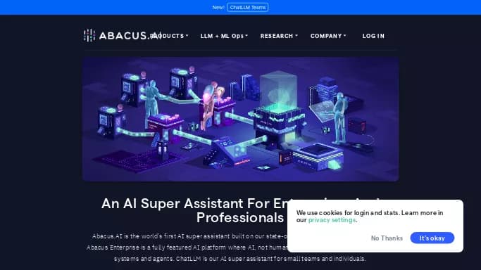 Abacus — платная нейросеть  , автономные ИИ (AGI),  для разработки программного обеспечения. 