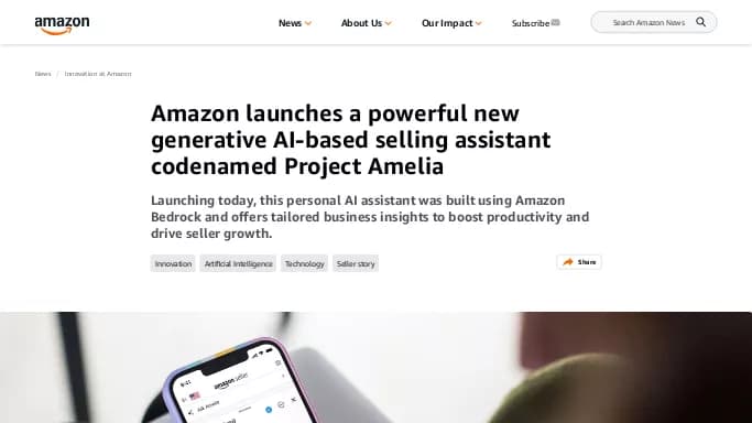 Amelia by Amazon — бесплатная нейросеть   для маркетинга, undefined. 