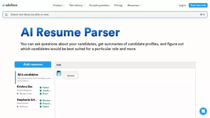 AI Resume Parser — платная нейросеть   для суммаризации текста,  для повышения продуктивности,  для помощи в образовании. Бесплатная версия с ограниченным функционалом, есть платные тарифы.