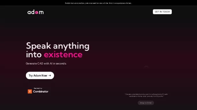 AdamCAD — платная нейросеть   для 3D и анимации,  для разработки программного обеспечения. 