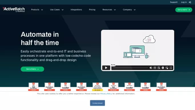 ActiveBatch — платная нейросеть   для no Code/Low Code разработки, для помощи в автоматизации,  помогающие в управлении персоналом. 